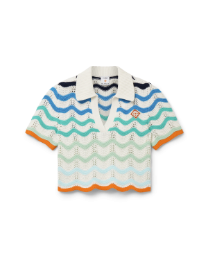 Gradient Wave Crochet Top