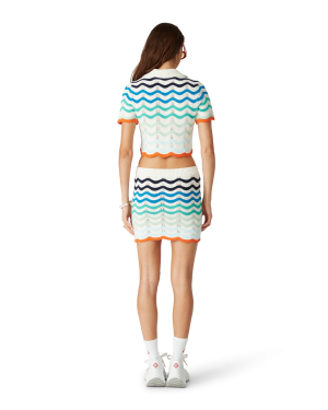 Gradient Wave Crochet Top