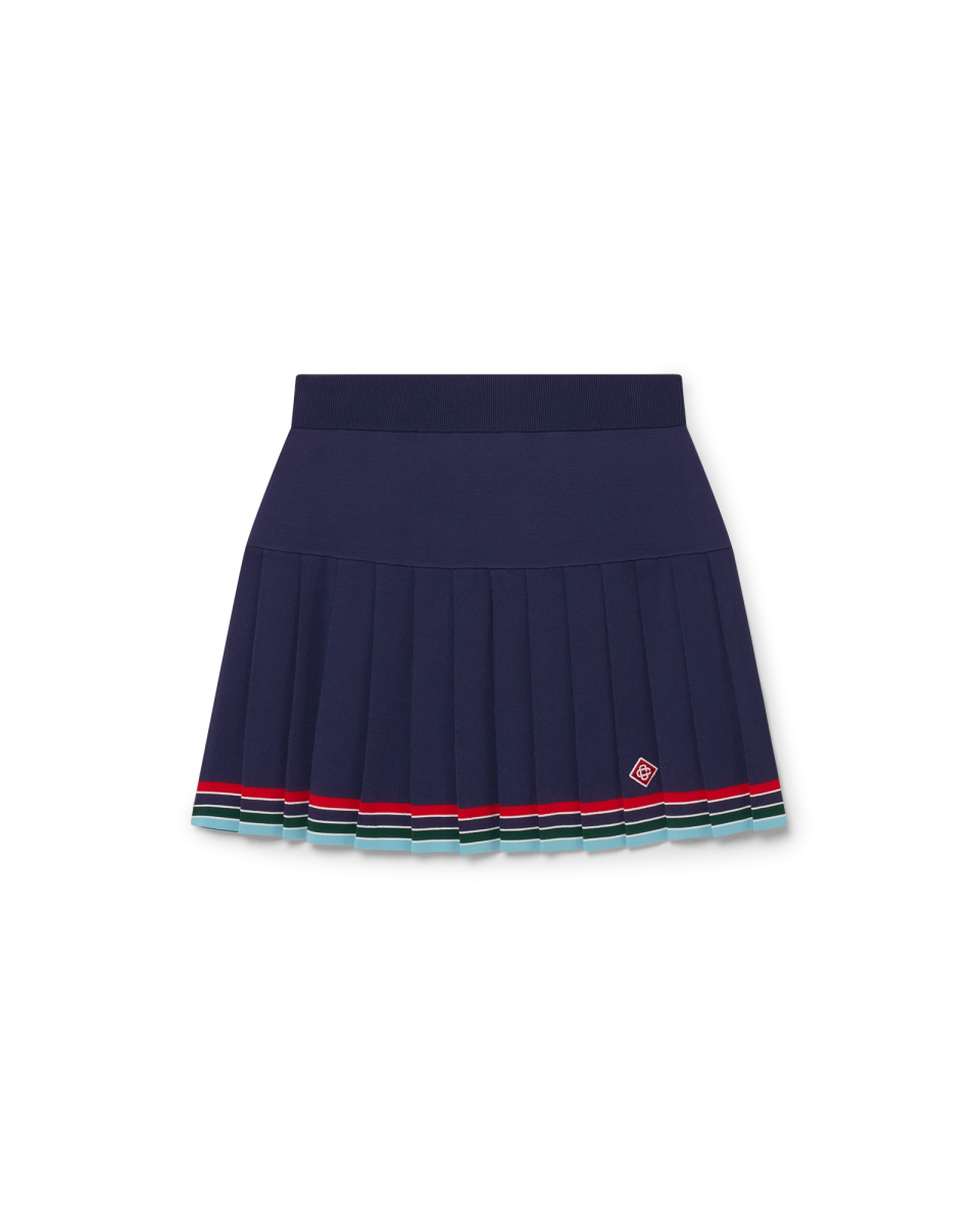 Baseball Pleated Skirt