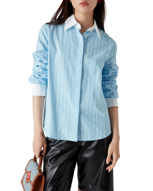 Pinstripe Laurel Long Sleeve Shirt