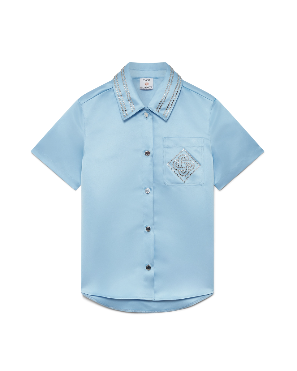 Satin Short Sleeve Shirt