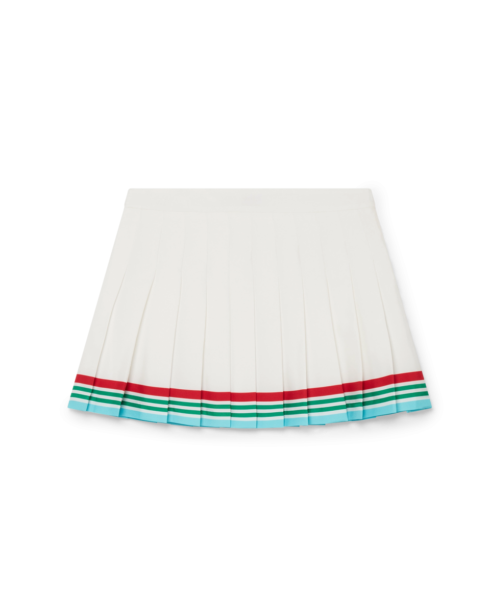 Casa Way World Series Pleated Silk Skirt