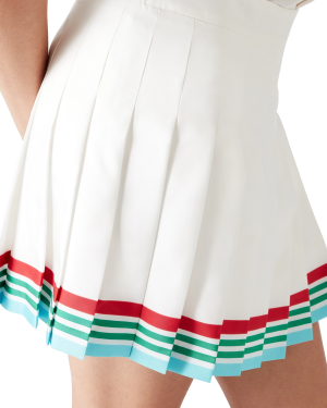 Casa Way World Series Pleated Silk Skirt