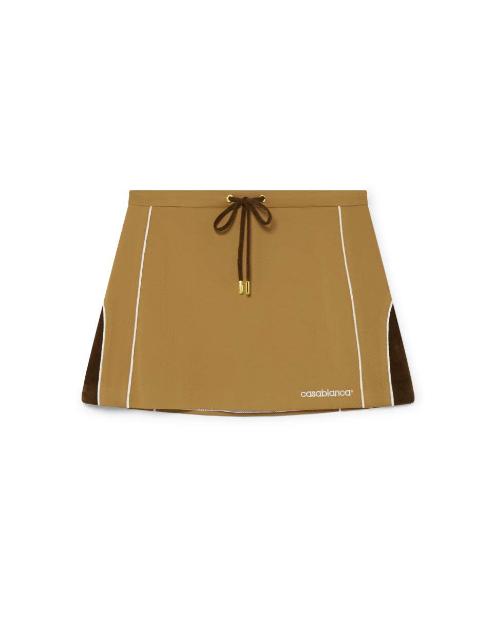 Chenille Panelled Mini Skirt