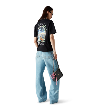 Graffiti Distressed Denim Jeans