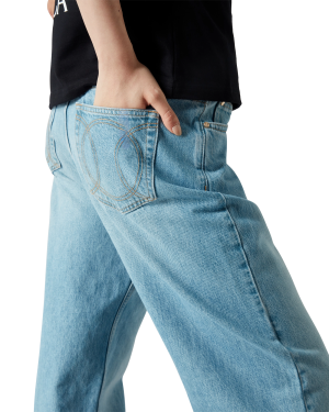 Graffiti Distressed Denim Jeans