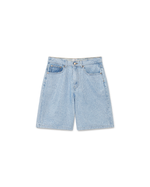 Crystal Embellished Denim Shorts