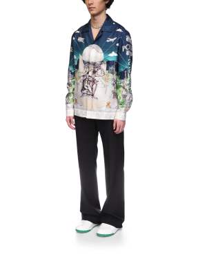 Le Temple Du Sport Long Sleeve Silk Shirt