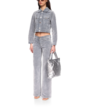 Peach Texture Denim Jacket