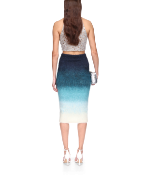 Gradient Mohair Skirt