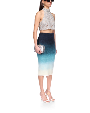 Gradient Mohair Skirt